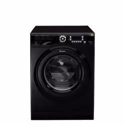 Hotpoint WDUD 9640K, Front-load, Freestanding, Black, Buttons, LCD, 62 L
