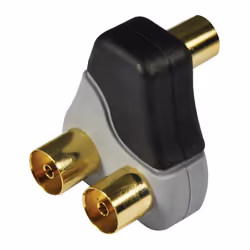MAXVIEW - Coaxial Y Splitter, 2 Way, Right Angled
