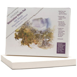 Clairefontaine Goldline 24 x 32 cm Watercolour Studio Glued Pad, 200 g, 100 Sheets