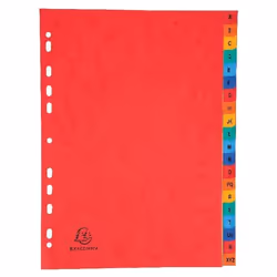 EUROPA Exacompta Index A-Z A4 225gsm Pressboard Assorted Colours - 480