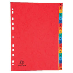 EUROPA Exacompta Index A-Z A4 225gsm Pressboard Assorted Colours - 480