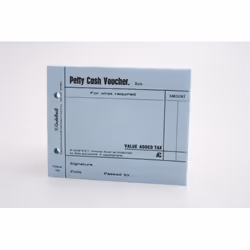 Guildhall Petty Cash Voucher Pad 127x101mm Blue 100 Pages (Pack 5) - 1