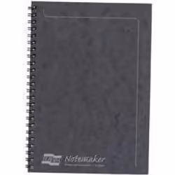 Europa A5 Side Bound Notemaker with strong 500 micron covers. Contains 60 leaves of 800 gsm feint ruled paper. Pages are micr ...