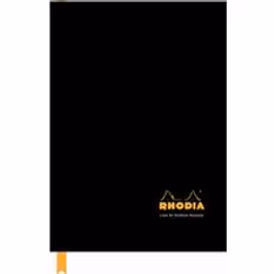 Rhodia Hardback Casebound Business Book A4. Ribbon page marker. Page corner micro-perforated for identification of last page ...