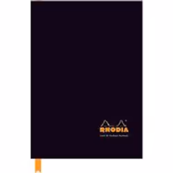 Rhodia Hardback Casebound Business Book A5. Ribbon page marker. Page corner micro-perforated for identification of last page ...