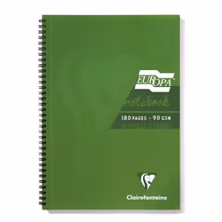 EUROPA Clairefontaine Europa A5 Wirebound Card Cover Notebook Ruled 18