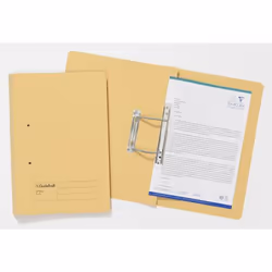 Guildhall Spring Transfer File Manilla Foolscap 285gsm Yellow (Pack 25