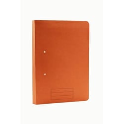 Exacompta Pocket Spring File Manilla Foolscap 285gsm Orange (Pack 25)