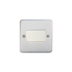 Deta 1949CHW Fan Isolator Switch TP Polished Chrome / White Insert