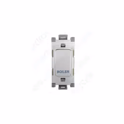 Deta G3559 Grid Switch 20 Amp Double Pole marked 'Boiler' (White)