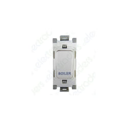 Deta G3559 Grid Switch 20 Amp Double Pole marked 'Boiler' (White)