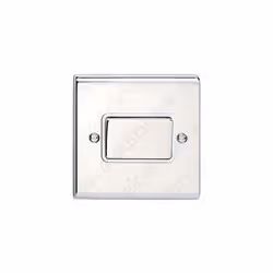 Deta SD1247CHW Fan Isolator Switch - Triple Pole (Polished Chrome / White Insert)
