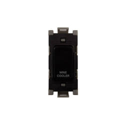 Deta Grid Switch 20 Amp Double Pole marked 'Wine Cooler' (Black)
