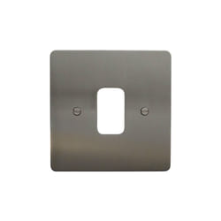 Deta G3311SC Grid Cover Plate - 1 Gang Flatplate Satin Chrome