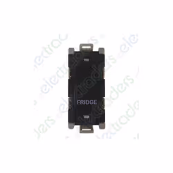 Deta Grid Switch 20 Amp Double Pole Black marked 'Fridge' (Black)