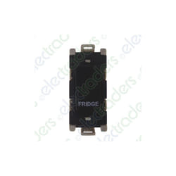Deta Grid Switch 20 Amp Double Pole Black marked 'Fridge' (Black)