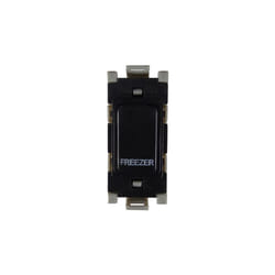 Deta  Grid Switch 20 Amp Double Pole Black marked 'FREEZER' (Black)