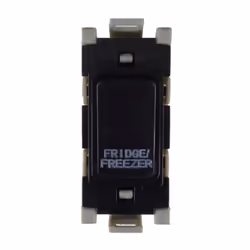 Deta Grid Switch 20 Amp Double Pole marked 'Fridge Freezer' (Black)