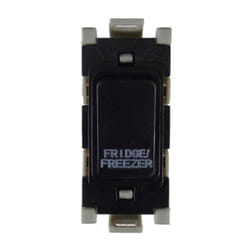 Deta Grid Switch 20 Amp Double Pole marked 'Fridge Freezer' (Black)