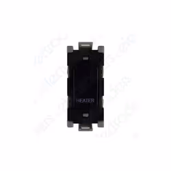 Deta G3563BK Grid Switch 20 Amp Double Pole marked 'Heater' (Black)