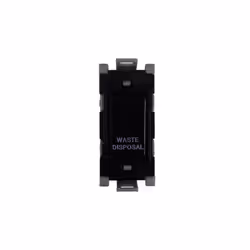 Deta Grid Switch 20 Amp Double Pole marked Waste Disposal (Black)