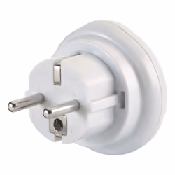 Go Travel UK-EU Adaptor power plug adapter Type C (Europlug) Type D (UK) White