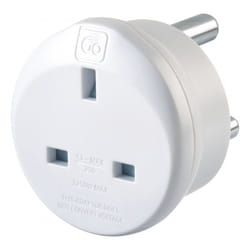 Earthed UK to South Africa Compact Earthed Adaptor Converter (Adapter Ref 530)