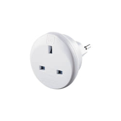 UK to Swiss Earthed Compact Travel Adaptor (Adapter Ref 534)