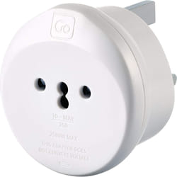 Go Travel Italian/Swiss to UK Earthed Adaptor (Adapter Ref 548)