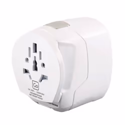 Earthed Worldwide Adaptor - Compact Universal Worldwide Adapter with Twin USB (Ref 639)