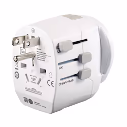 Earthed Worldwide Adaptor - Compact Universal Worldwide Adapter with Twin USB (Ref 639)