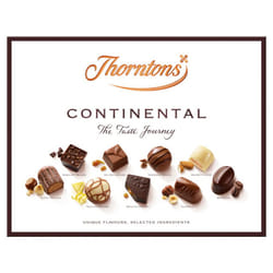Continental Chocolate Gift, Perfect for Sharing, Gifts for Women and Men, Unique Flavours Milk, White, Dark Chocolate, 264g