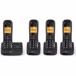 BT XD56 Cordless Phone with Answering Machine - Quad Handsets