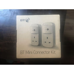 BT Mini Connector Kit - 1GB Twin Powerline Plugs 3859
