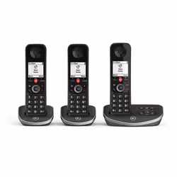 British Telecom D9R6WS00, DECT telephone, Wired handset, Speakerphone, 200 entries, Caller ID, Black