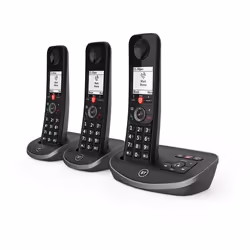 British Telecom D9R6WS00 DECT telephone Caller ID Black