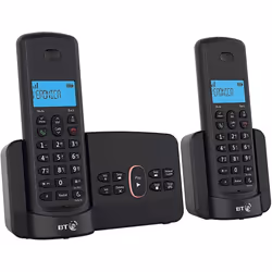 BT Home Phone with Nuisance Call Blocking and Answer Machine (Twin Handset Pack)