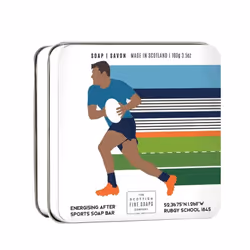 Rugby Themed 100g Tinned Soap Bar by Scottish Fine Soaps