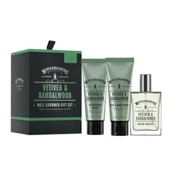 Scottish Fine Soaps Vetiver & Sandalwood Well Groomed Gift Set