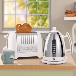 Dualit 2 Slice Toaster & 1.5 Litre Kettle Set, White