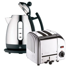 Dualit Classic 2 Slice Toaster & 1 Litre LITE Kettle Set, Stainless Steel