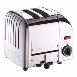 Dualit Classic 2 Slice Toaster & 2 Litre Dome Kettle Set, Black/Stainless Steel