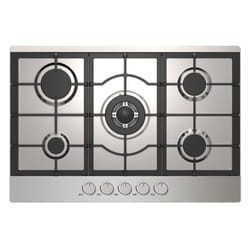 5 Burner Gas Hob Cooktop, Front Dial Control, Automatic Ignition, Stainless Steel, Statesman GH175SS