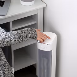 Oscillating Tower Fan Heater with 3 Heat Modes, White Igenix IGHT020DW