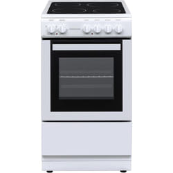 Statesman C050ESCW - White 50cm Single Cavity Electric Cooker - 4 Hot Plates - A Energy