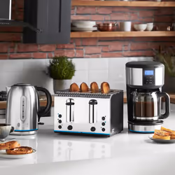 Russell Hobbs Buckingham 4 Slice Toaster & Kettle Set, Silver