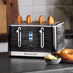 Russell Hobbs Inspire 4 Slice Toaster & Kettle Set, Black
