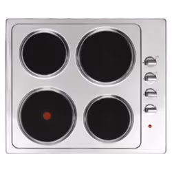 Statesman EH160SS 4 Plate Electric Hob Cooktop, Side Dial Control, 60cm, Stainless Steel