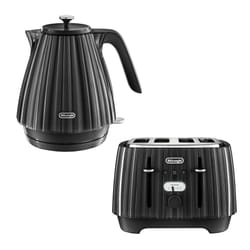 Delonghi Ballerina 1.7L Kettle & 4 Slice Toaster Set, Black