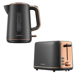 Kenwood Abbey Lux 1.7 Kettle & 2 Slice Toaster Set, Grey/Rose Gold